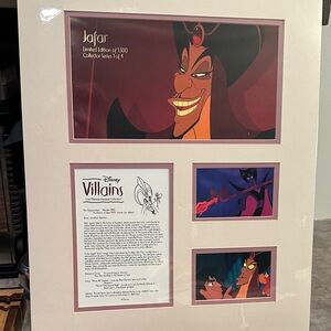 Disney Jafar Art Print with Red and Black Accents